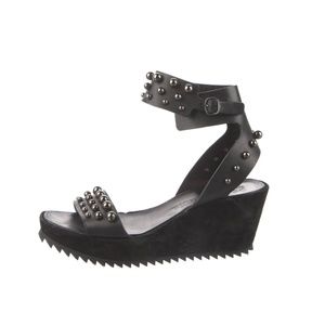 PEDRO GARCIA Leather Studded Accents Sandals